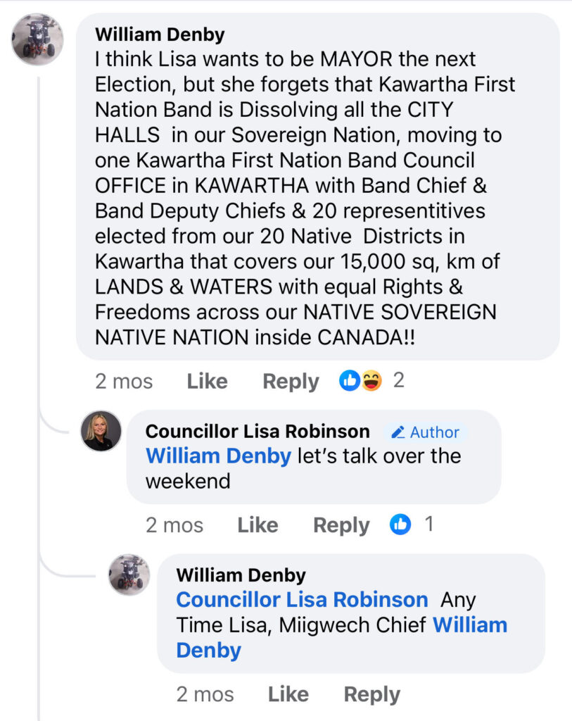 comment on a post showing lisa and denby were chatting